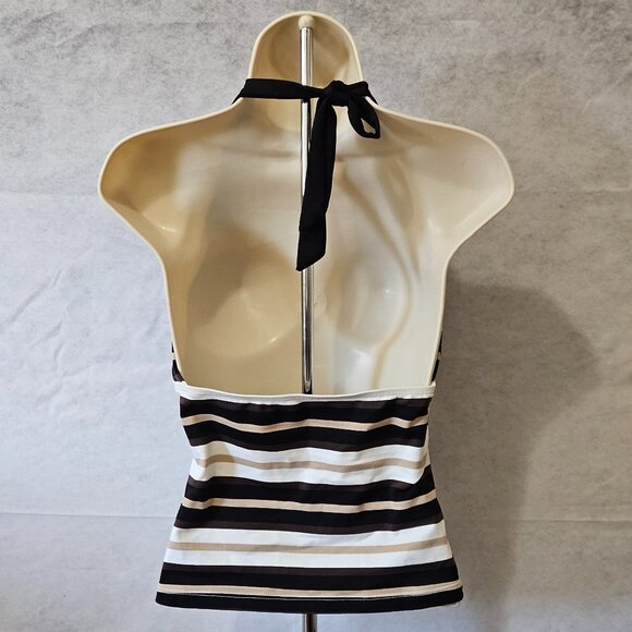 [NWOT] VINTAGE JAG Striped Halter Bathing Suit Top - Picture 3 of 6
